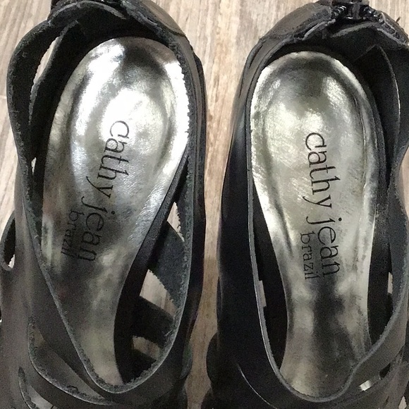 Cathy Jean  Brazil High heels black open toe - Picture 5 of 8